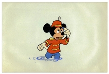 Original Disney Cel of Mickey Mouse From The Mickey Mouse Club on Circus Day, Showing Mickey Standing in a Pool of Water